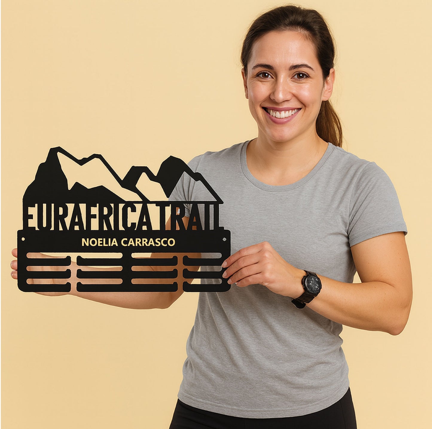 Medallero personalizado Compatible con medallas Eurafrica Trail