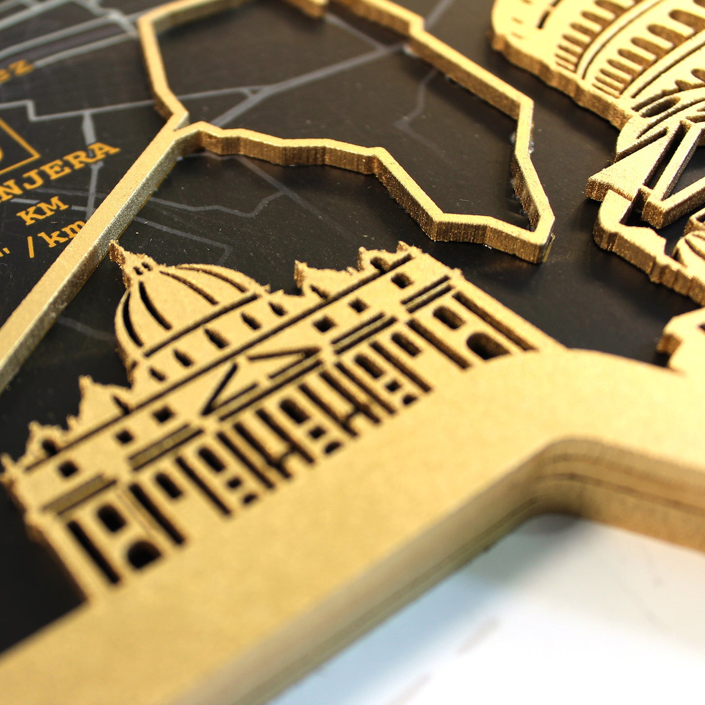 Medallero Hexagonal Media Marathon Roma Personalizado