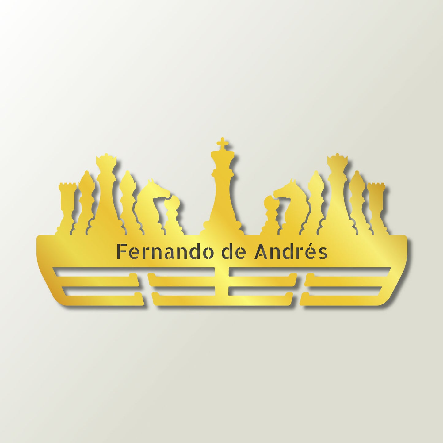 Medallero Ajedrez Personalizado con Nombre