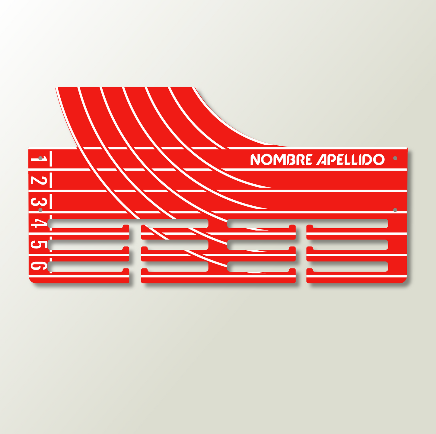 Medallero Running Marathón Pista Atletismo Personalizado con Nombre