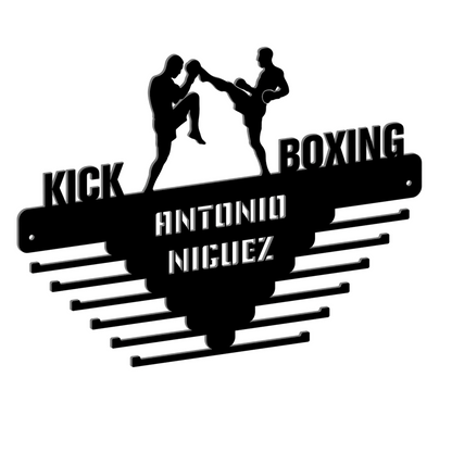 Medallero Kick Boxing Personalizado con Nombre