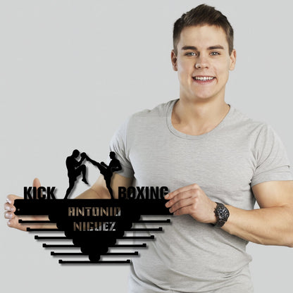 Medallero Kick Boxing Personalizado con Nombre