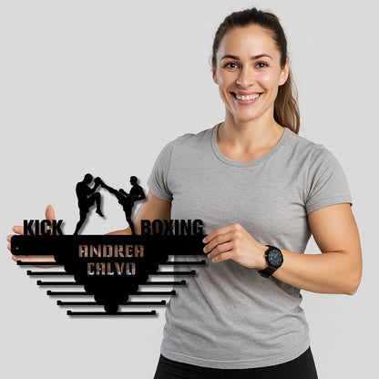 Medallero Kick Boxing Personalizado con Nombre