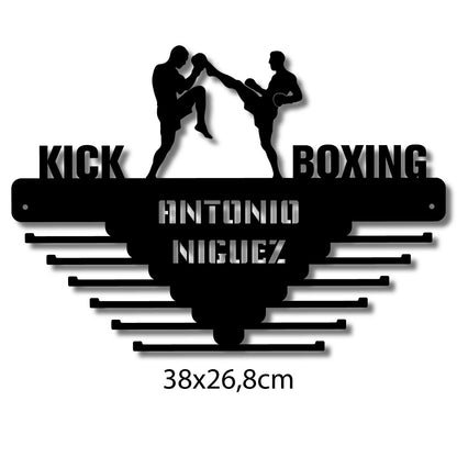 Medallero Kick Boxing Personalizado con Nombre