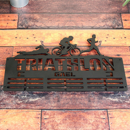 Medallero Triathlón Personalizado con Nombre