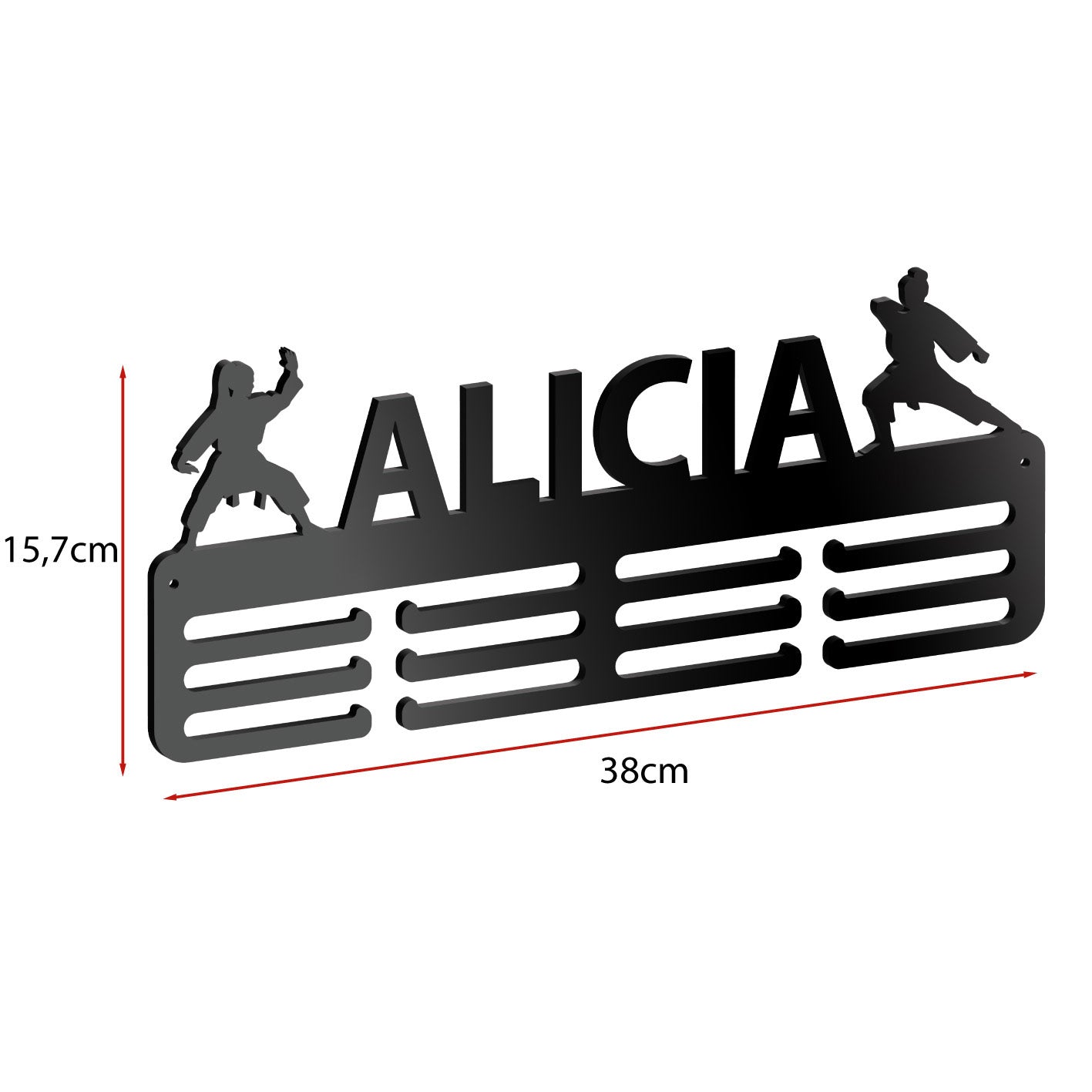 Medallero Karate Personalizado con Nombre
