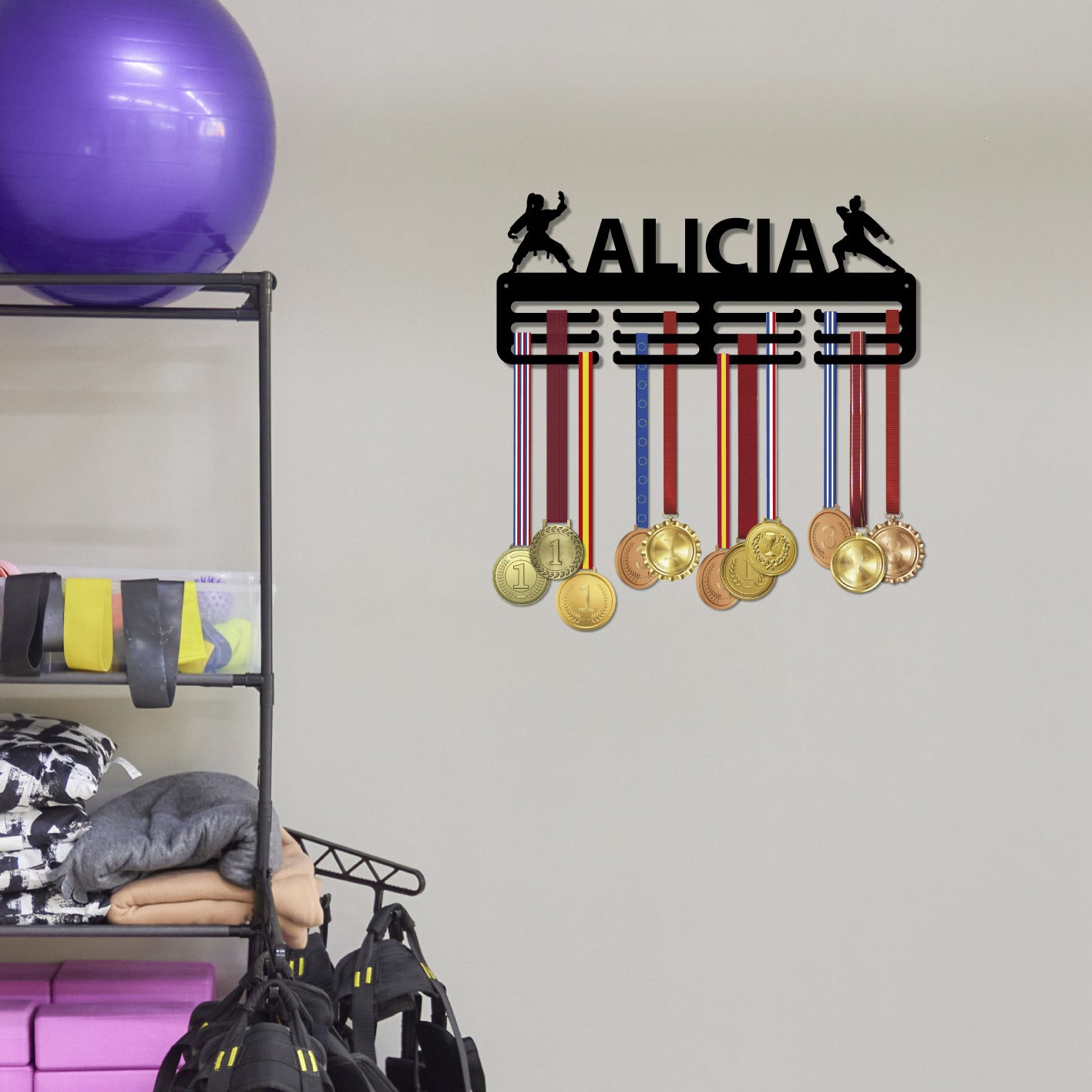 Medallero Karate Personalizado con Nombre