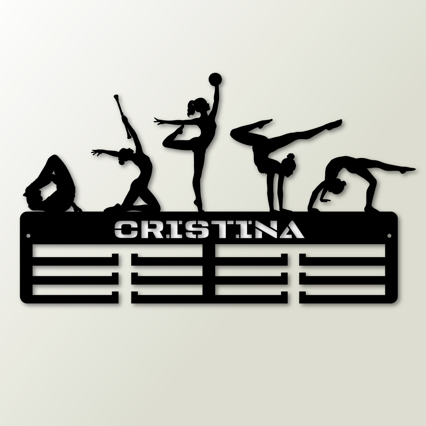 Medallero Personalizado con Nombre para Gimnasia Rítmica | Madera. Modelo Pasión Rítmica