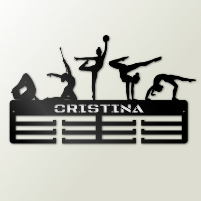 Medallero Personalizado con Nombre para Gimnasia Rítmica | Madera. Modelo Pasión Rítmica