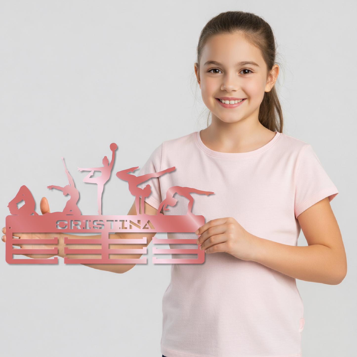 Medallero Personalizado con Nombre para Gimnasia Rítmica | Madera. Modelo Pasión Rítmica