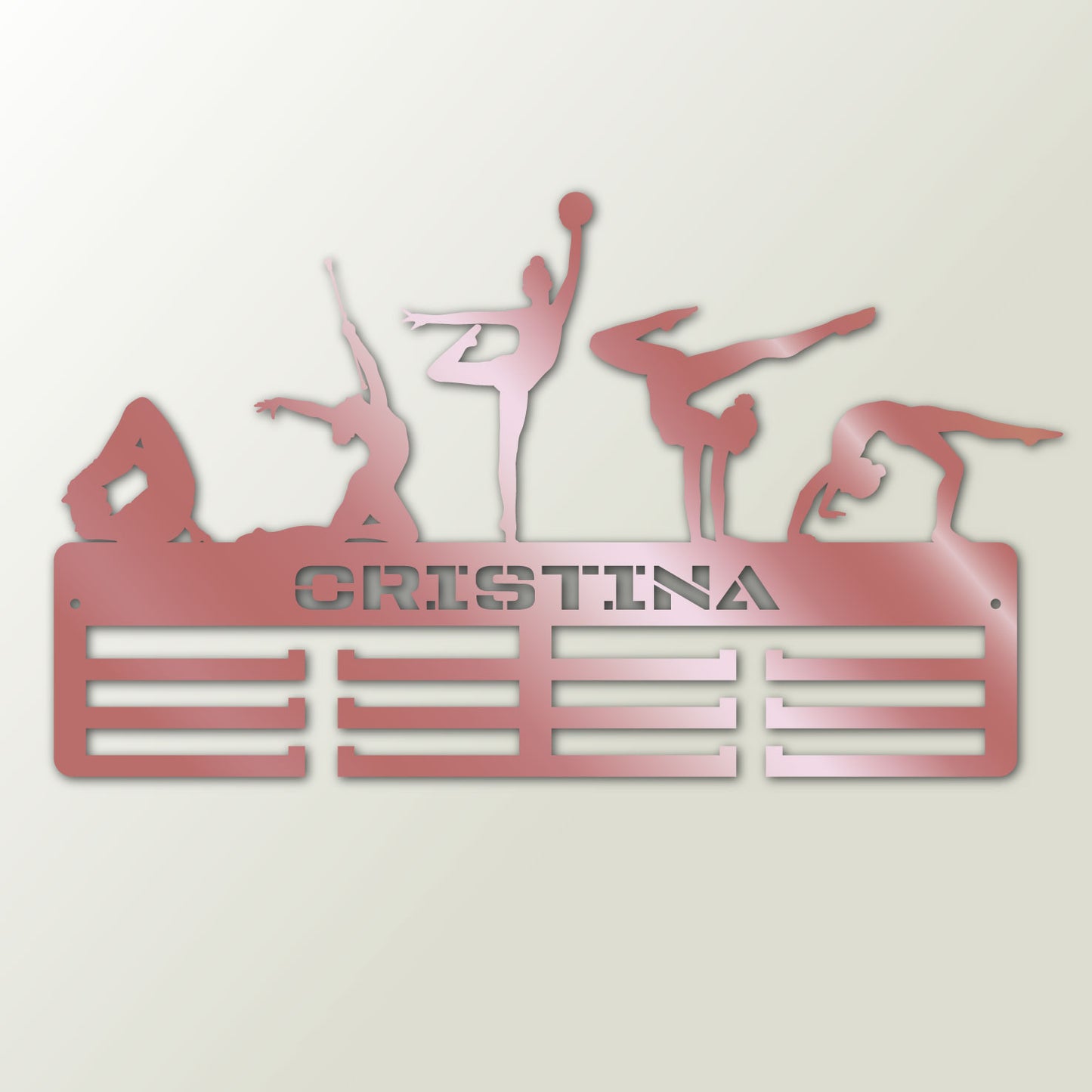 Medallero Personalizado con Nombre para Gimnasia Rítmica | Madera. Modelo Pasión Rítmica