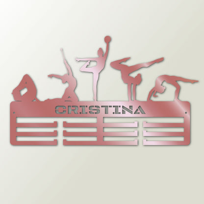 Medallero Personalizado con Nombre para Gimnasia Rítmica | Madera. Modelo Pasión Rítmica