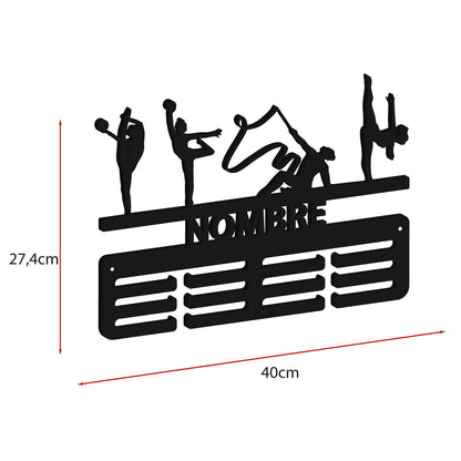 Medallero gimnasia rítmica personalizado con Nombre, modelo Técnica Brillante
