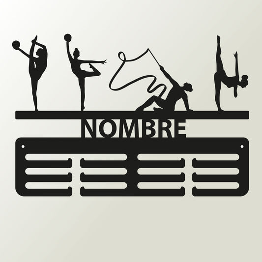 Medallero gimnasia rítmica personalizado con Nombre, modelo Técnica Brillante