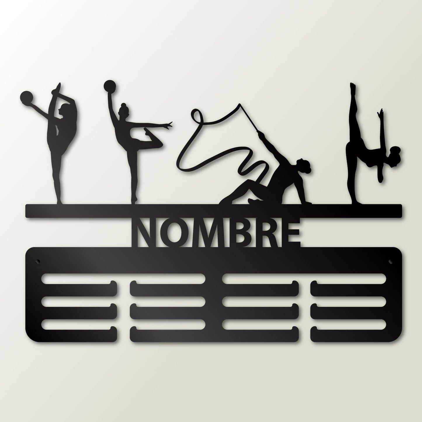 Medallero Gimnasia Rítmica Personalizado con Nombre en Madera – Técnica Brillante