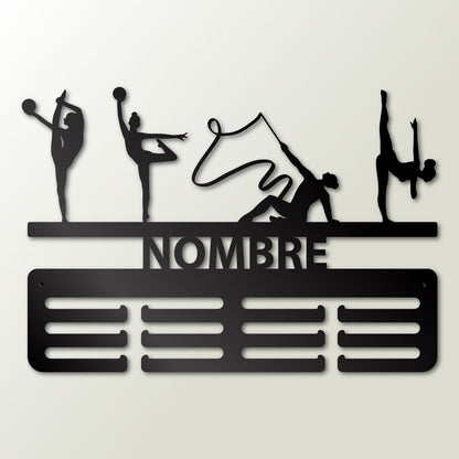 Medallero Gimnasia Rítmica Personalizado con Nombre en Madera – Técnica Brillante
