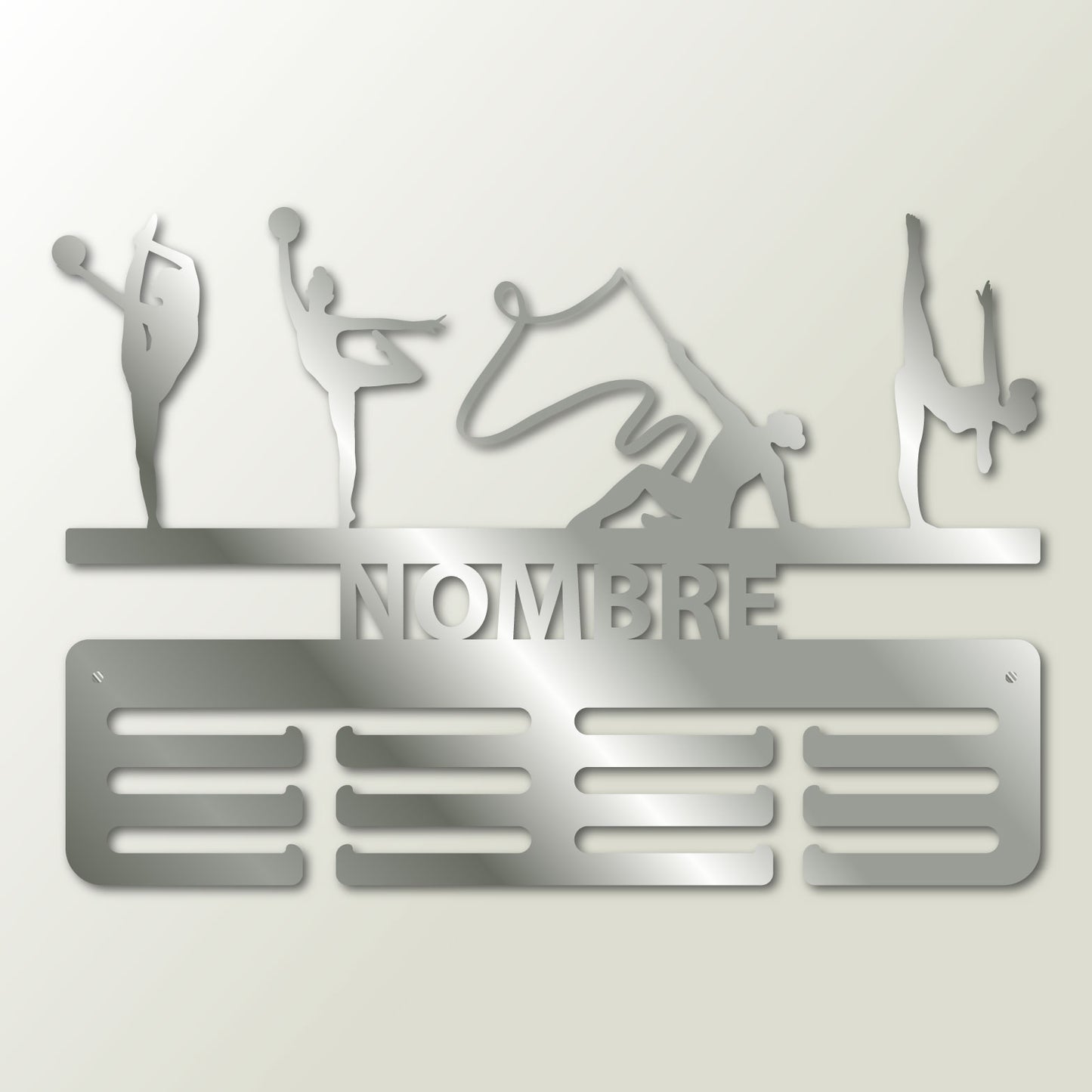 Medallero Gimnasia Rítmica Personalizado con Nombre en Madera – Técnica Brillante