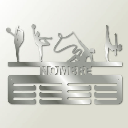 Medallero Gimnasia Rítmica Personalizado con Nombre en Madera – Técnica Brillante