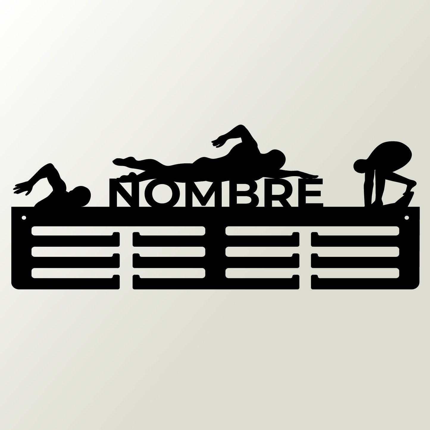 Medallero natación personalizado con Nombre, Brazada de Campeón