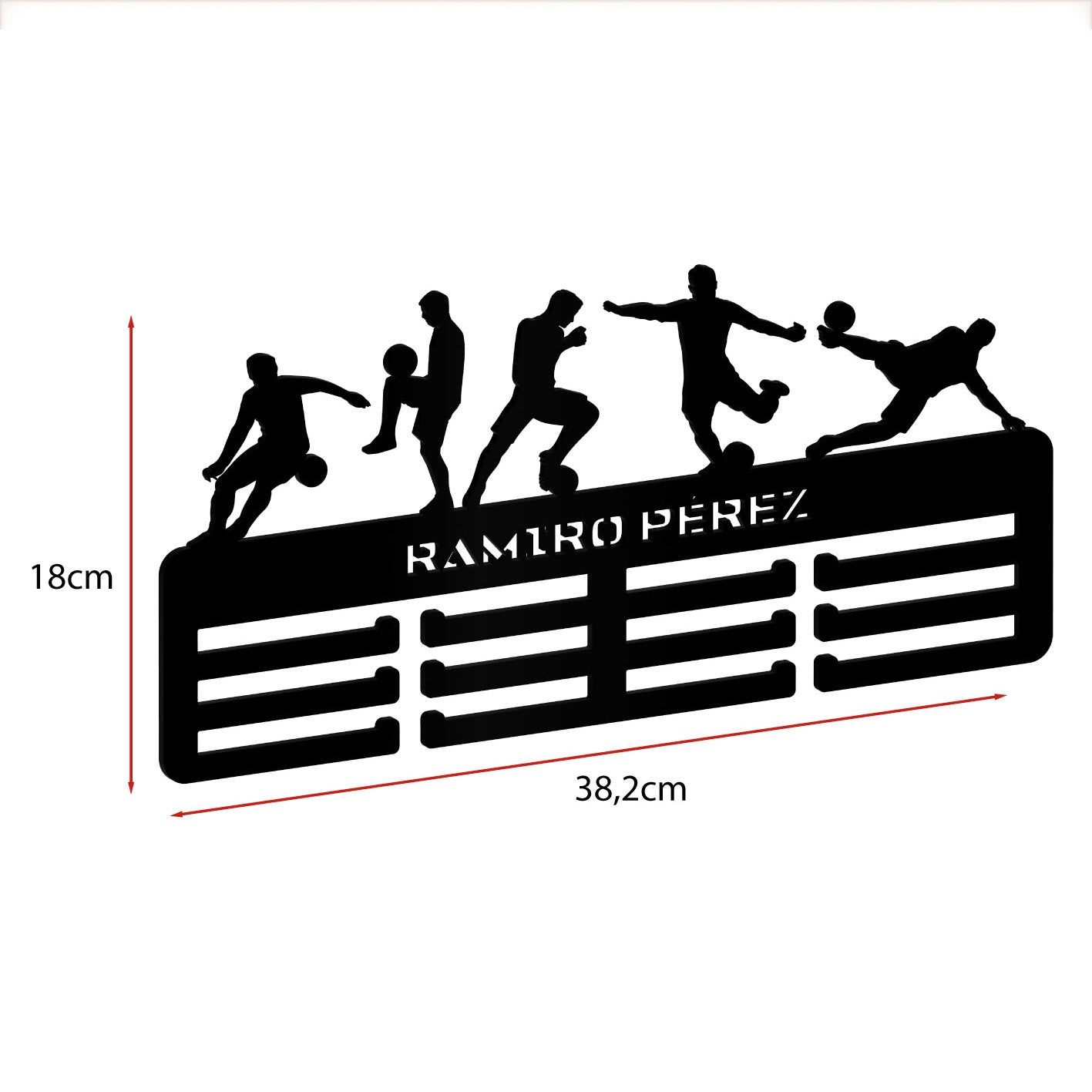 Medallero Fútbol Personalizado con Nombre