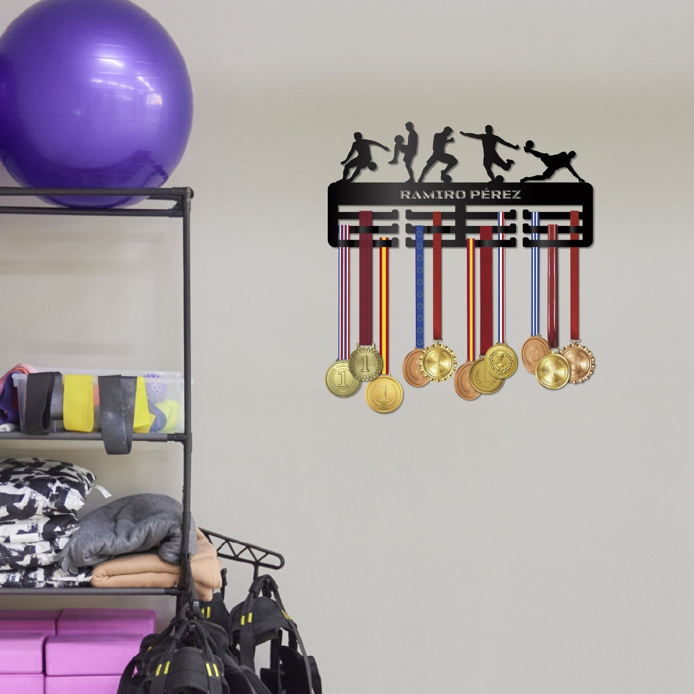 Medallero Fútbol Personalizado con Nombre