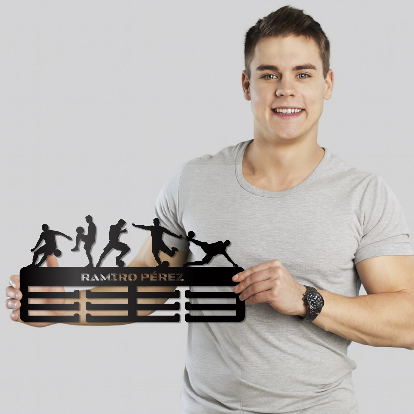 Medallero Fútbol Personalizado con Nombre