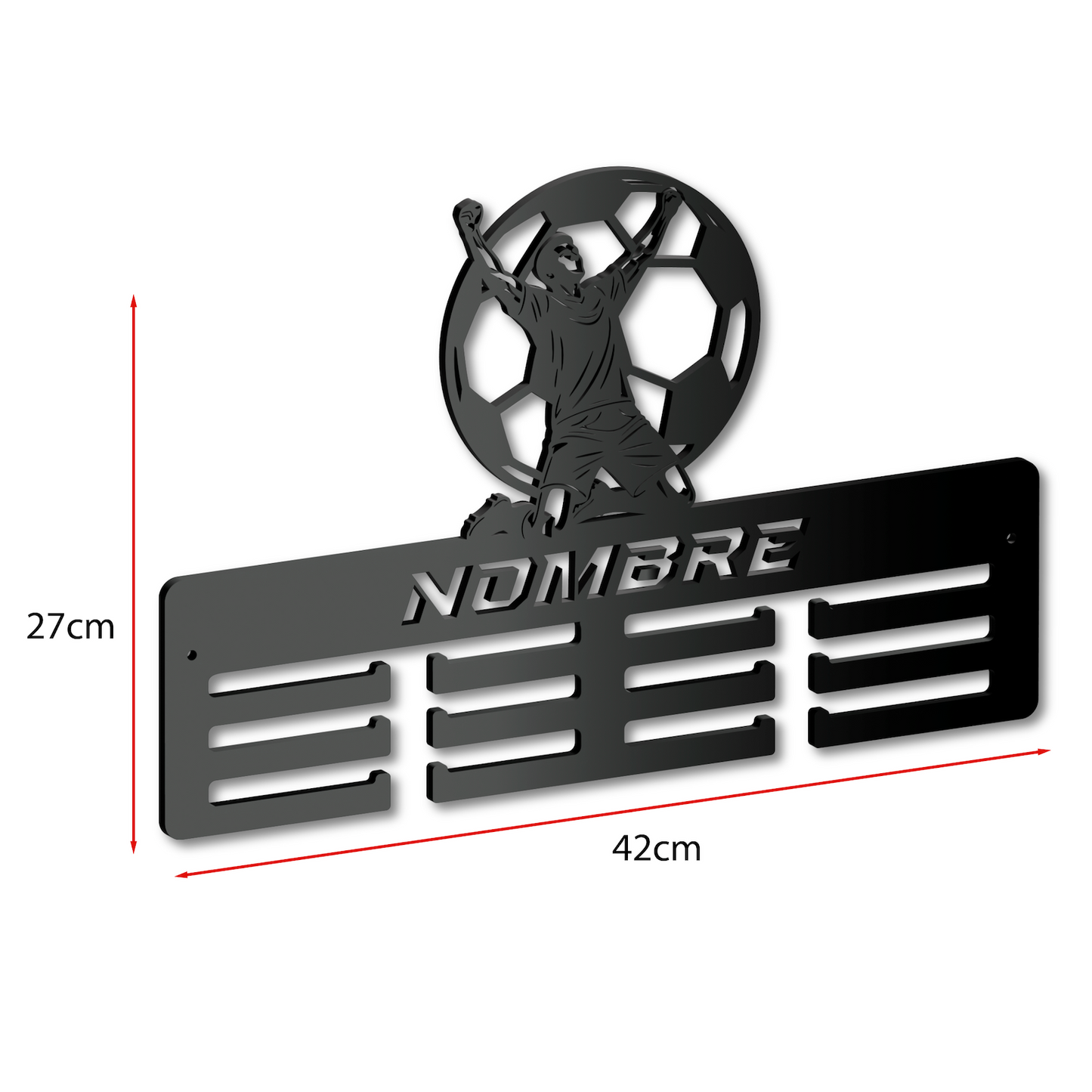Medallero Fútbol Personalizado con Nombre