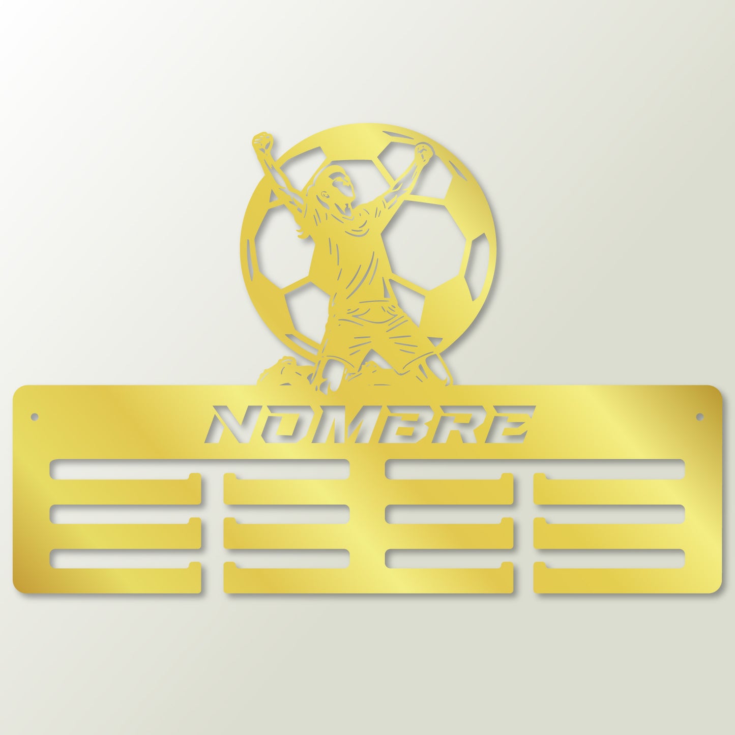 Medallero Fútbol Personalizado con Nombre