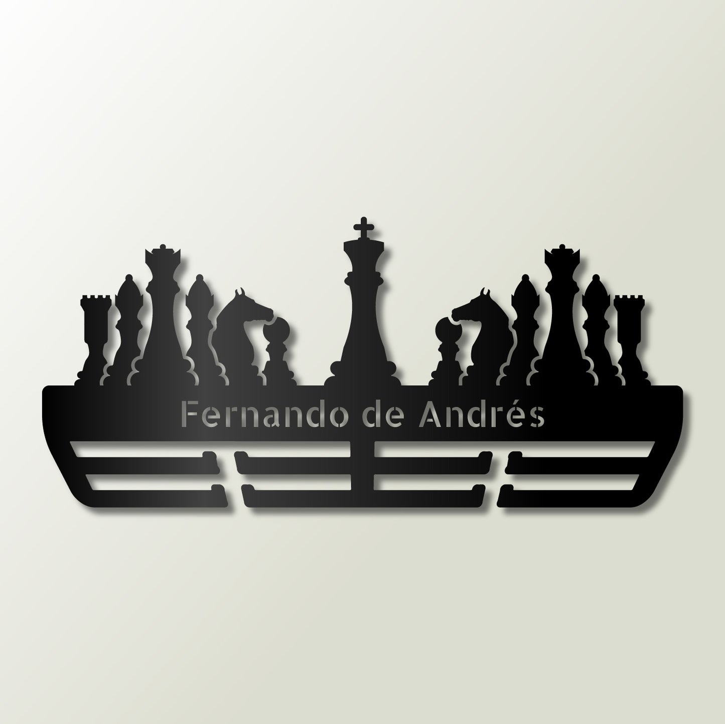 Medallero Ajedrez Personalizado con Nombre