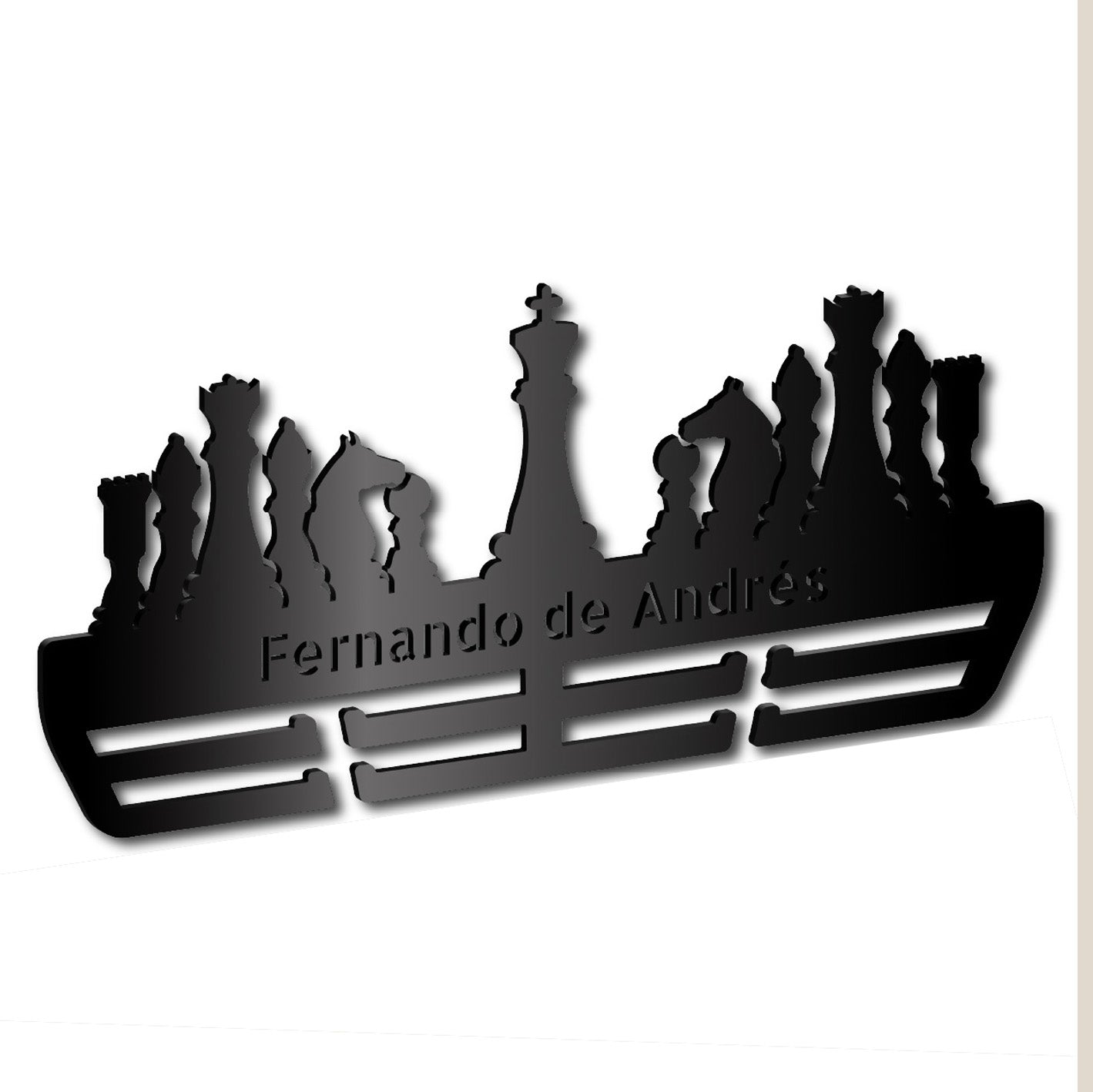 Medallero Ajedrez Personalizado con Nombre
