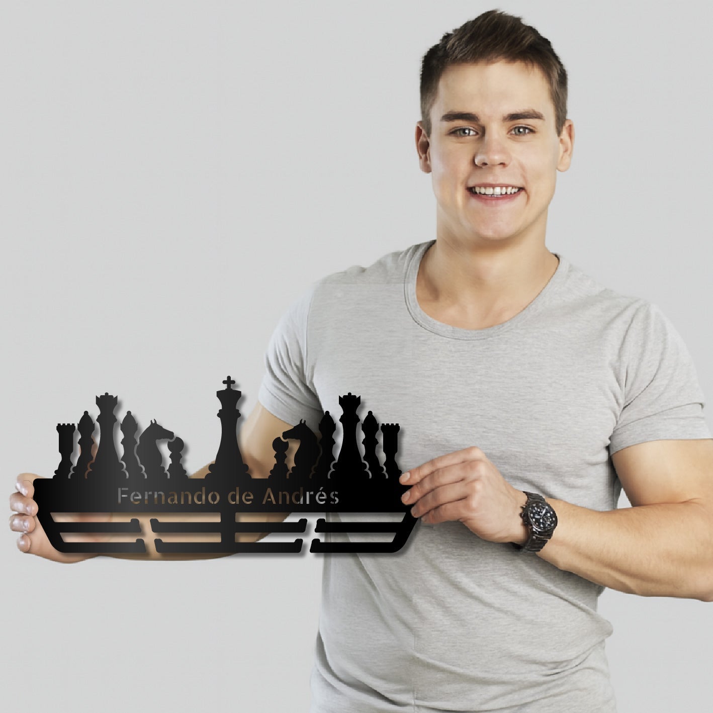 Medallero Ajedrez Personalizado con Nombre