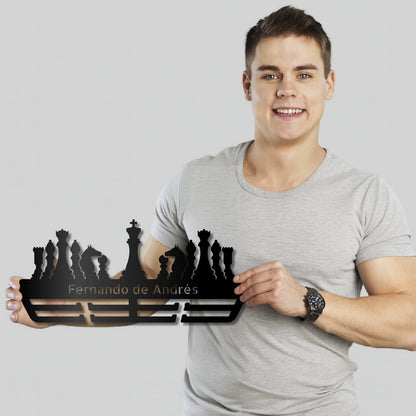 Medallero Ajedrez Personalizado con Nombre