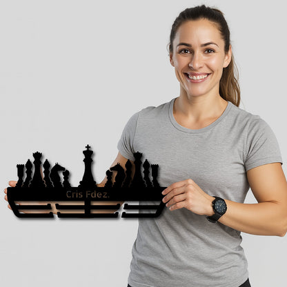 Medallero Ajedrez Personalizado con Nombre