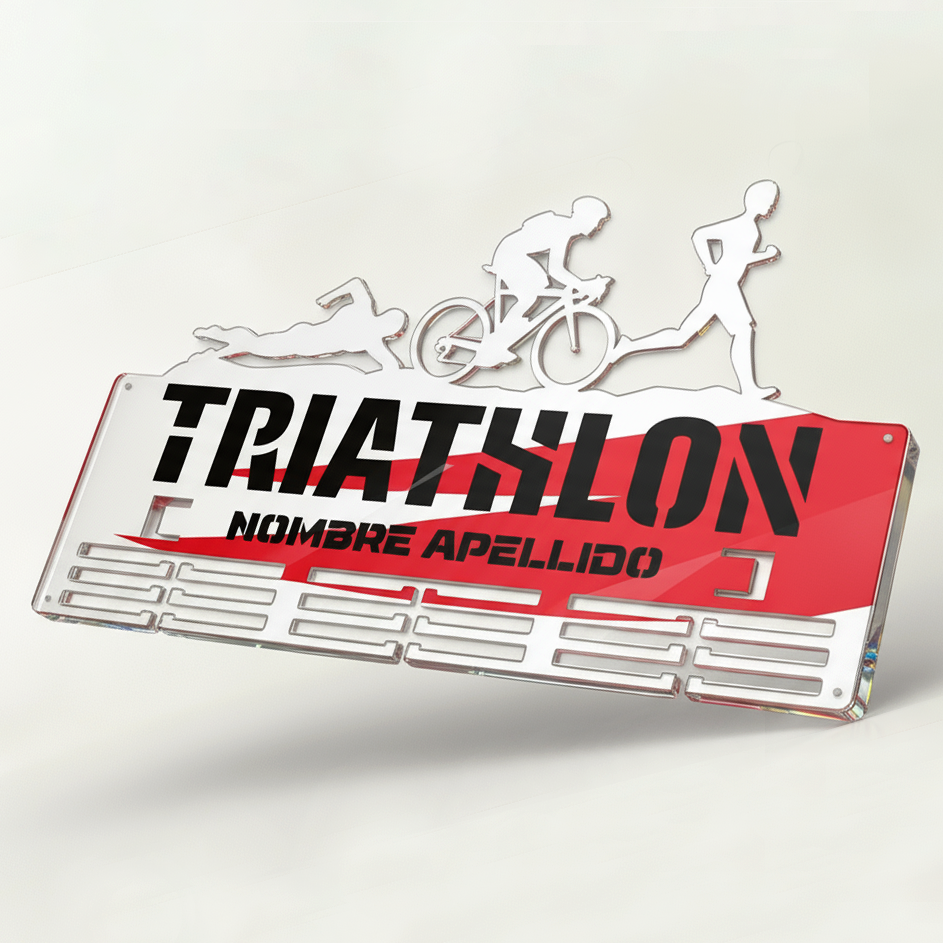 Medallero Triathlón Personalizado con Nombre