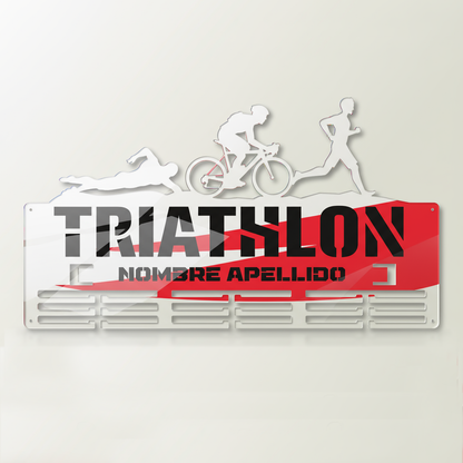 Medallero Triathlón Personalizado con Nombre