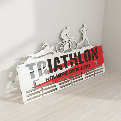 Medallero Triathlón Personalizado con Nombre