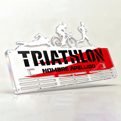 Medallero Triathlón Personalizado con Nombre