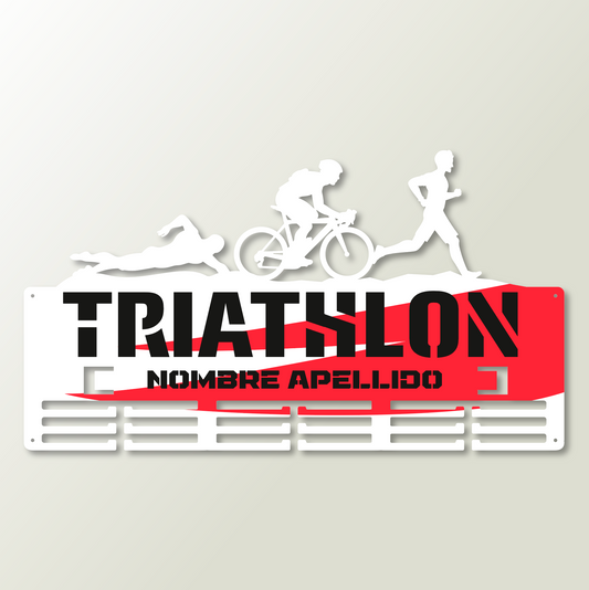 Medallero Triathlón Personalizado con Nombre