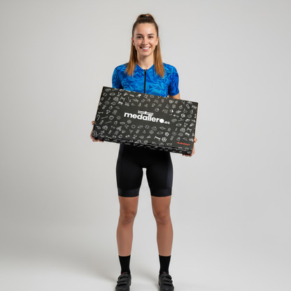 Medallero Triathlón Personalizado con Nombre, figuras femeninas