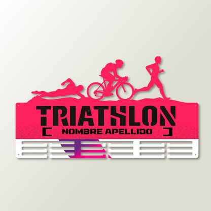 Medallero Triathlón Personalizado con Nombre