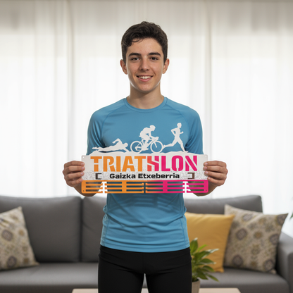 Medallero Triathlón Personalizado con Nombre