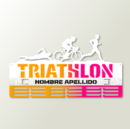 Medallero Triathlón Personalizado con Nombre