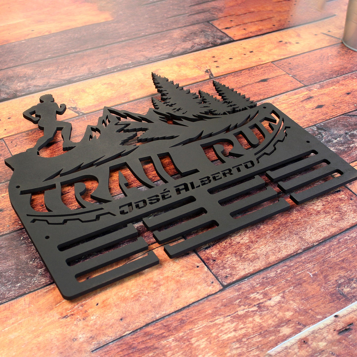 Medallero personalizado con nombre Trail Running