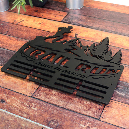 Medallero personalizado con nombre Trail Running