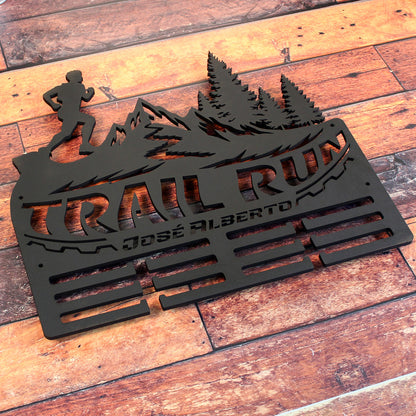 Medallero personalizado con nombre Trail Running