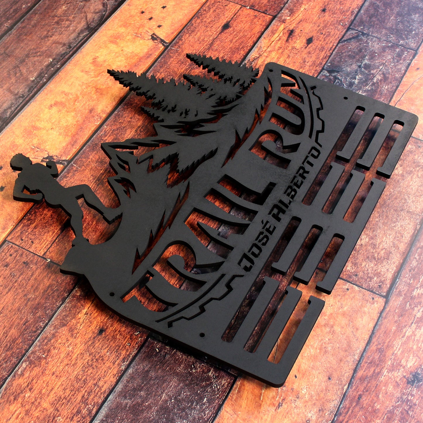 Medallero personalizado con nombre Trail Running