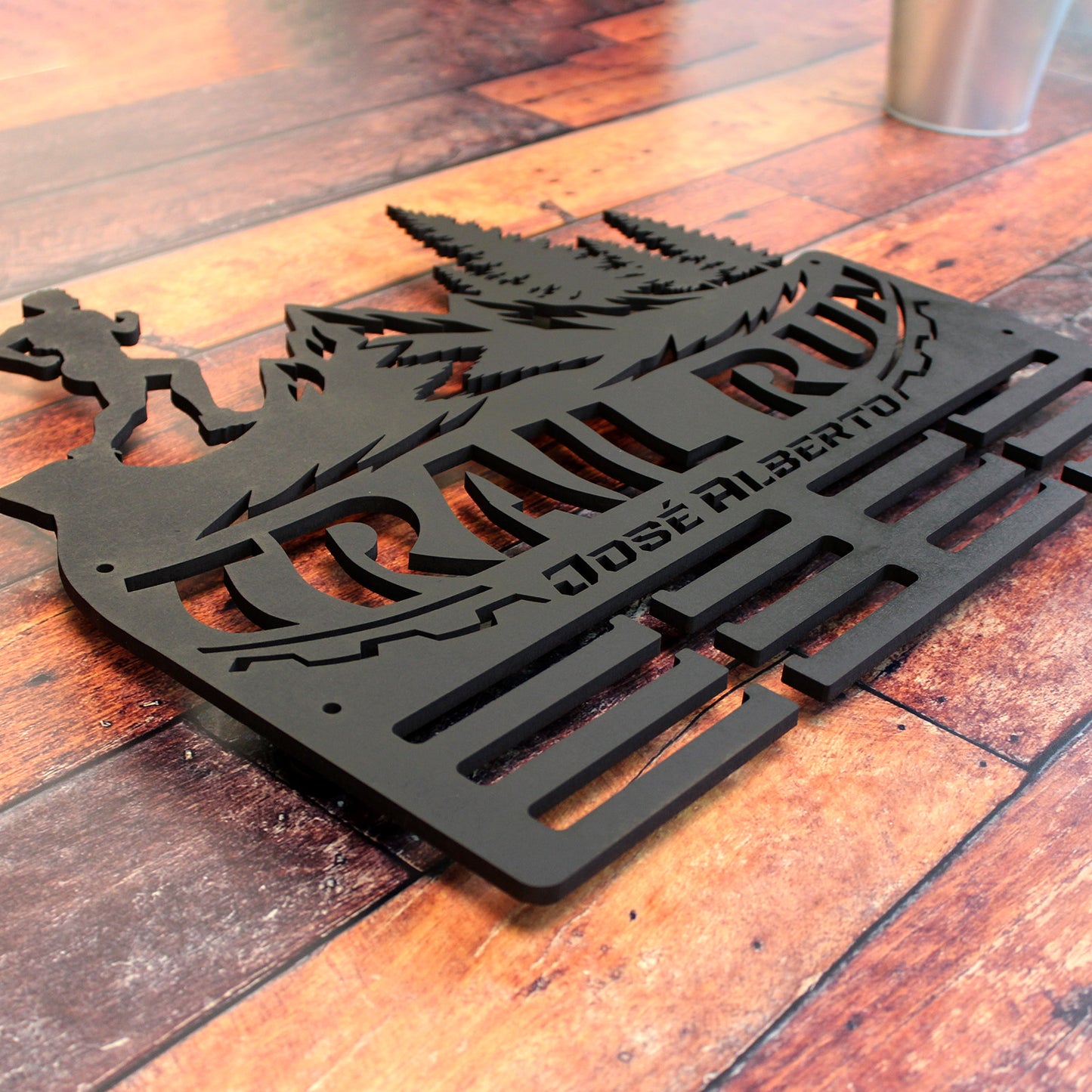 Medallero personalizado con nombre Trail Running