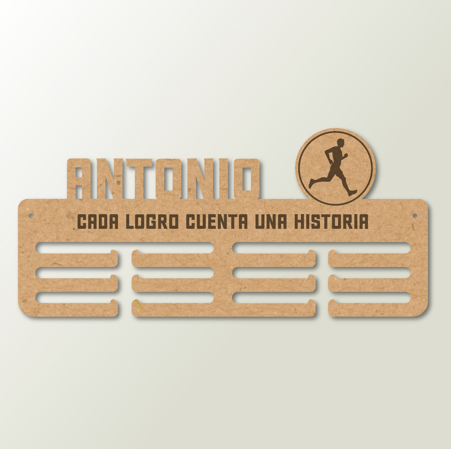 Medallero Madera Personalizado con Nombre