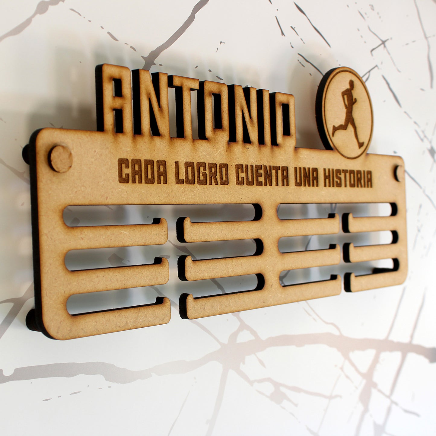 Medallero Madera Personalizado con Nombre