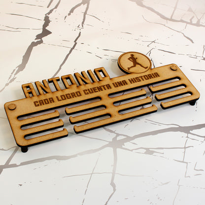 Medallero Madera Personalizado con Nombre